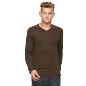 Big & Tall Rock & Republic V-Neck Sweater Color: Dark Green, Size: 3XL